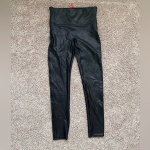 SPANX Faux Leather Leggings Black